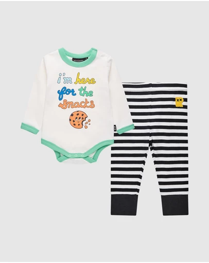 Rock Your Baby - Here For The Snacks Bodysuit & Legging Set