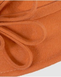 Max Alexander - Winter Felt Orange Cloche Hat