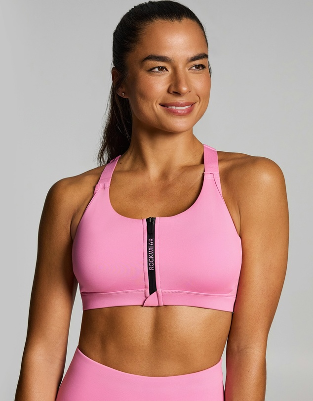 Rockwear - Velocity Medium Support Zip Sports Bra