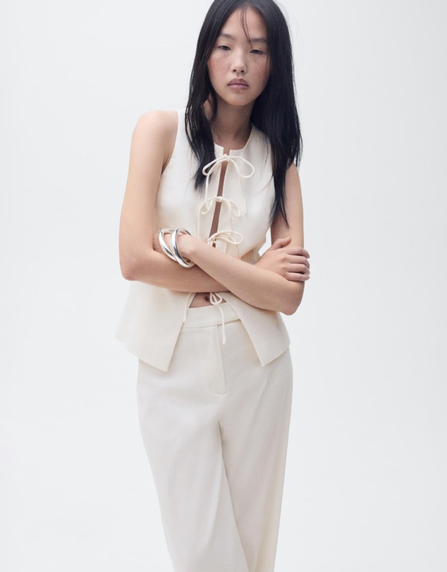 M.N.G - Ana Linen-Blend Top