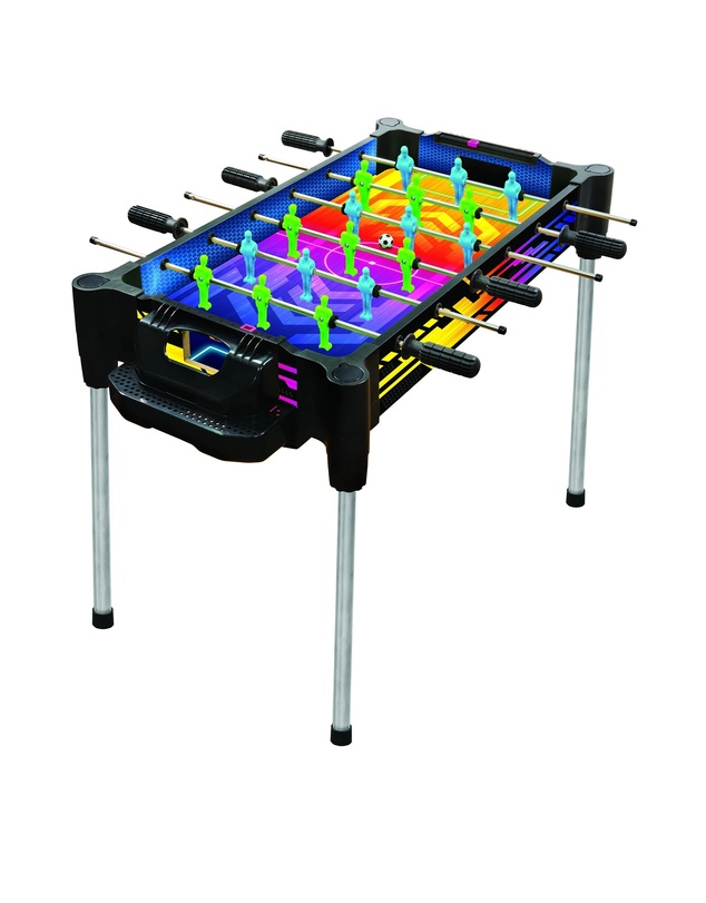 Ambassador - 2 -in-1 Foosball & Air Hockey Neon Arcade Table
