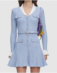 Self Portrait - Ribbed Knit Mini Dress