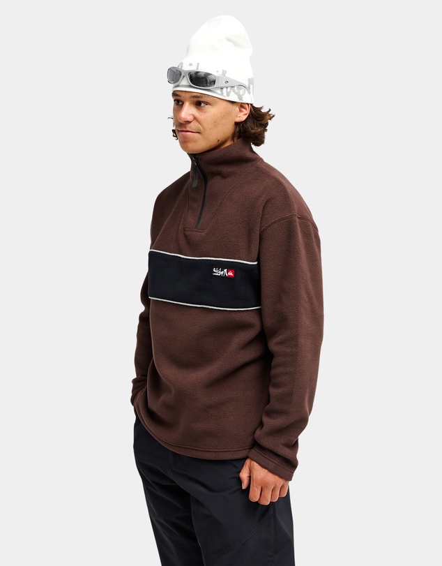 Quiksilver - Mens YG Cruz Polar Half Zip Fleece Jacket