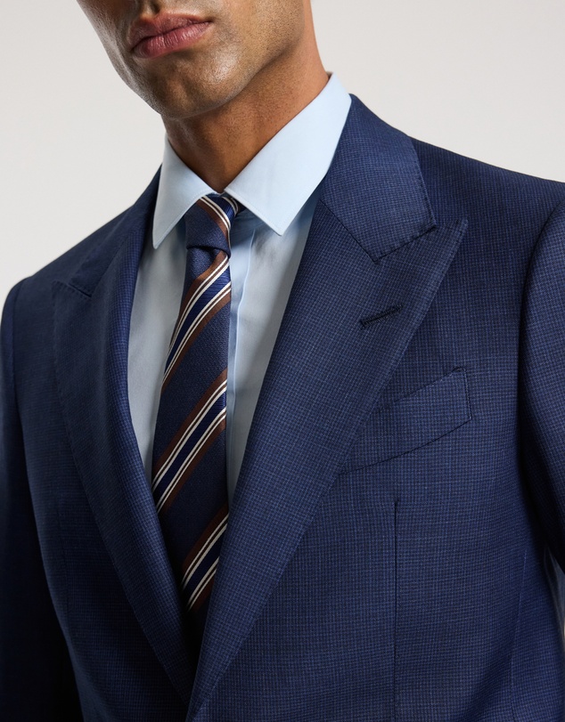 Calibre - Micro Check Wool Suit Jacket Royal Blue