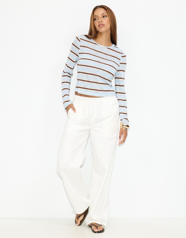 Dazie - Solana Stripe Knit Top