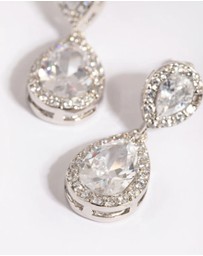 Lovisa - Silver Cubic Zirconia Angelina Drop Earrings
