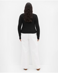 City Chic - Plus size Karla Long Sleeve Tee - black