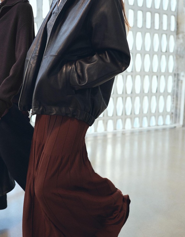 M.N.G - Knitted Long Skirt With Seam Detail