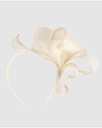 Max Alexander - Large Cream Sinamay Racing Fascinator