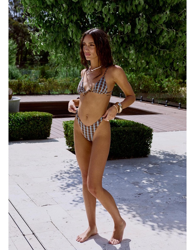 Subtitled - Bonnie Check Bikini Set
