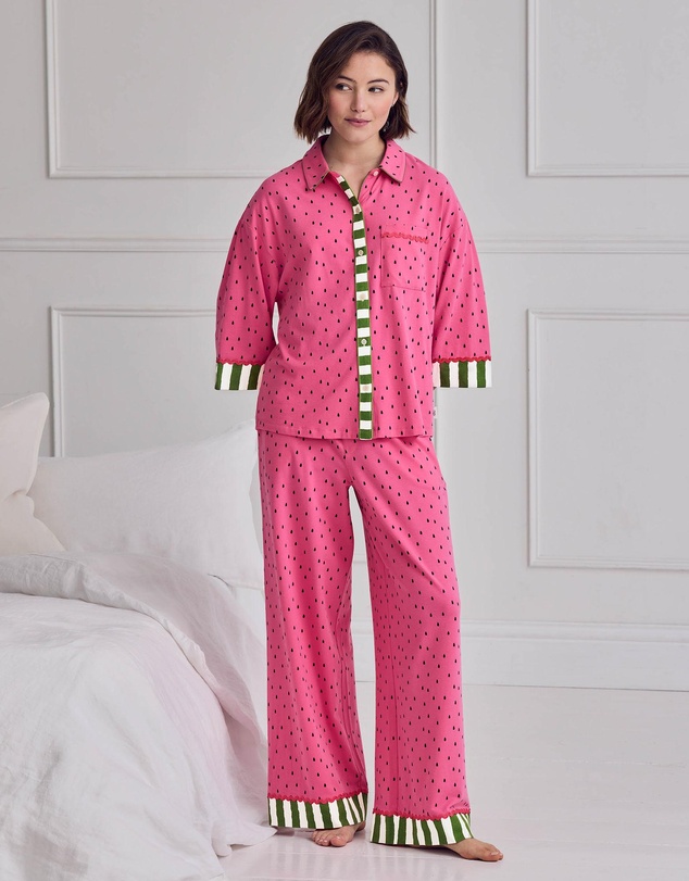 Chelsea Peers - Organic Cotton Flared Long Pyjama Set