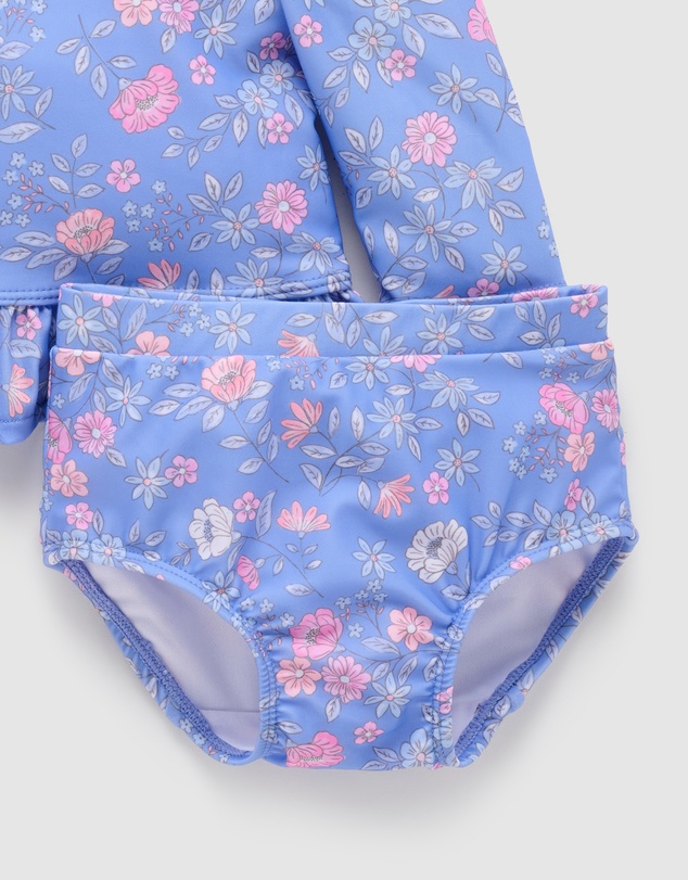 Purebaby - Printed Long Sleeve Rashie Set- Kids-Babies