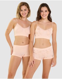 Billet Doux - Zen Anniversaire Crop Top Style Wirefree Bralette - 2 Pack