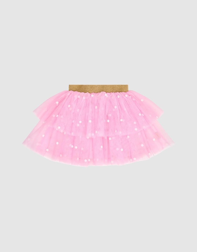 Huxbaby - Foil Polka Dot Tiered Tulle Skirt - Babies-Teens