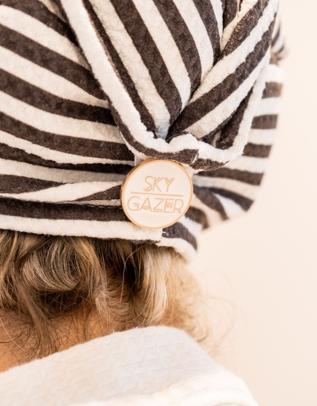 Sky Gazer - Quick Dry Hair Wrap- Black