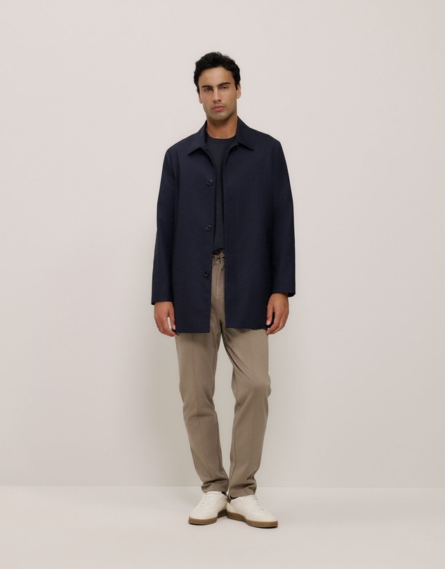 Trenery - Cotton Crew T-shirt in Navy