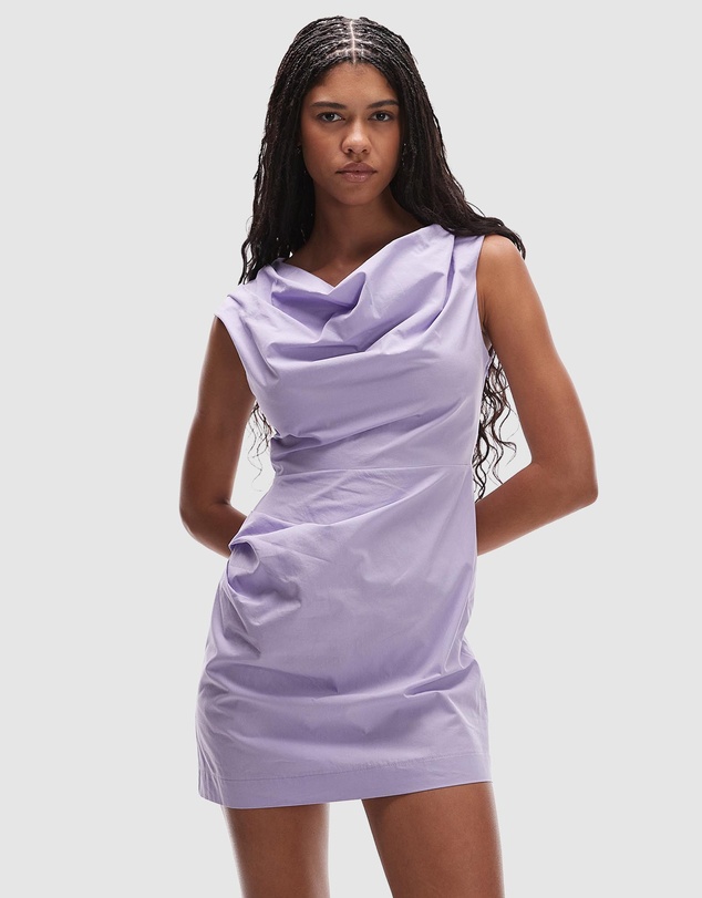 TOPSHOP - Drape Detail Clean Mini Dress