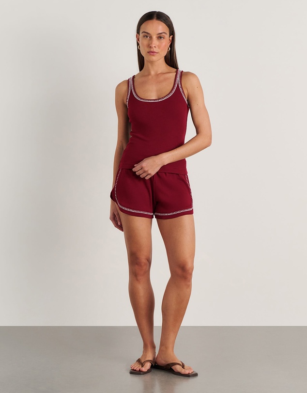 Jag - Celina Blanket Stitch Tank