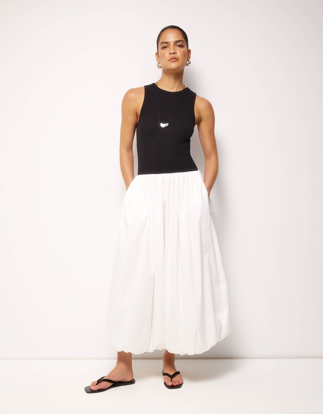 AERE - Avalon Bubble Hem Midi Dress