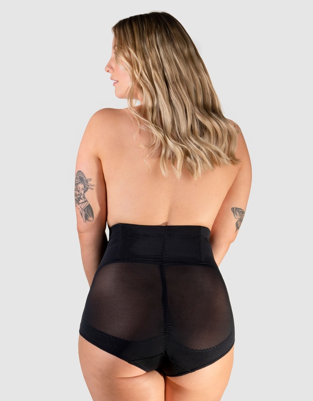 B Free Intimate Apparel - High Waist Power Mesh Tummy Control Brief