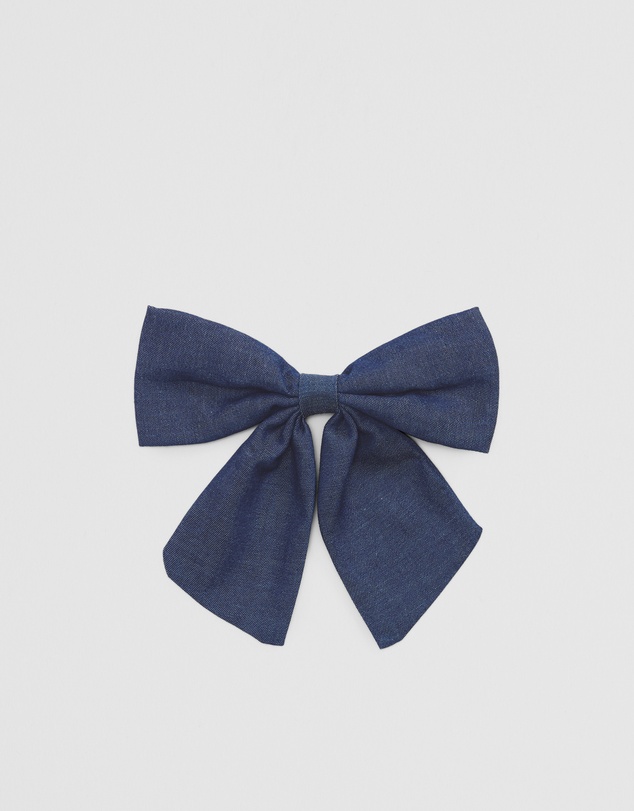 Country Road - Denim Bow Clip