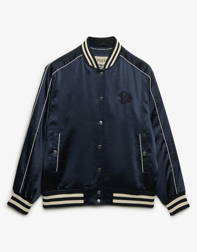 Superdry - Varsity Satin Slim Fit Bomber Jacket