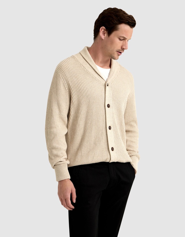 Oxford - Jed Ribbed Cardigan