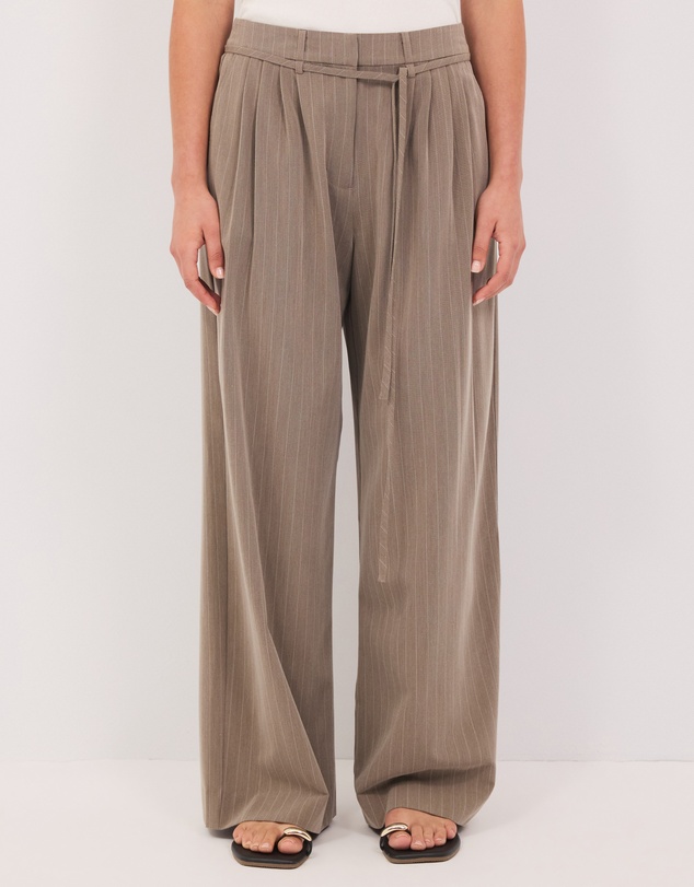 Calli - Rhode Pinstripe Wide Leg Pants