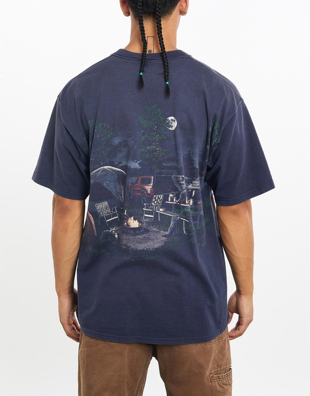 Vintage by The Real Deal - Pre Loved - Vintage 90s Camping Racoons Tee