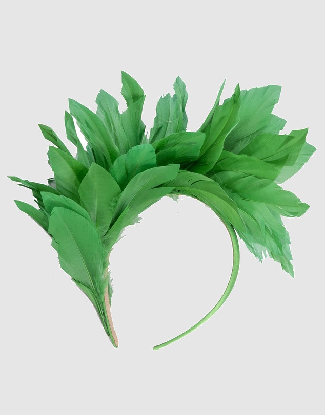 Max Alexander - Modern Green Racing Fascinator