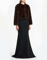 Carla Zampatti - Mocha Cropped Fur Jacket