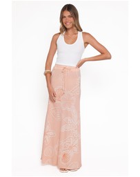 Petal & Pup - Marissa Maxi Skirt - Peach Floral
