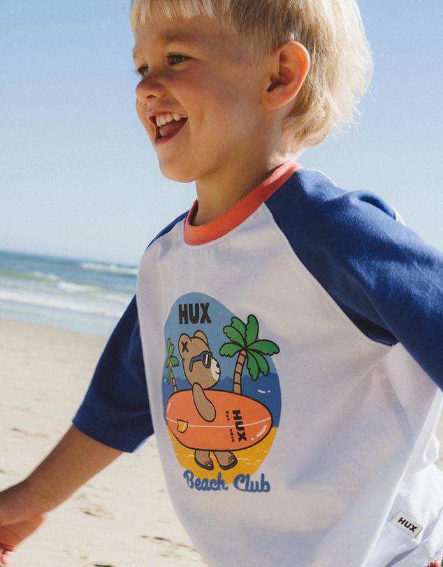 Huxbaby - Cool Surfer Hux Raglan Tee - ICONIC EXCLUSIVE - Babies-Kids
