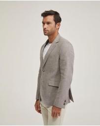 Oxford - Blake Linen Blend Check Blazer