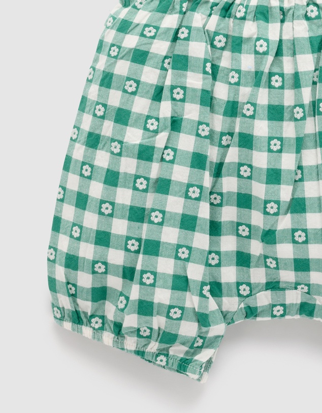 Purebaby - Gingham Overall Bodysuit-Kids-Babies
