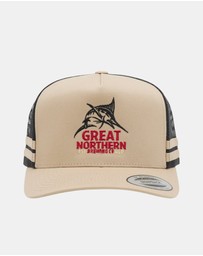 Great Northern Brewing Co - Flexfit Striped Trucker Cream/Black