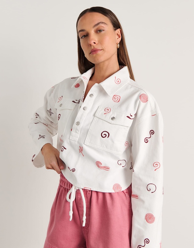 Jag - Bowie Crop Shirt