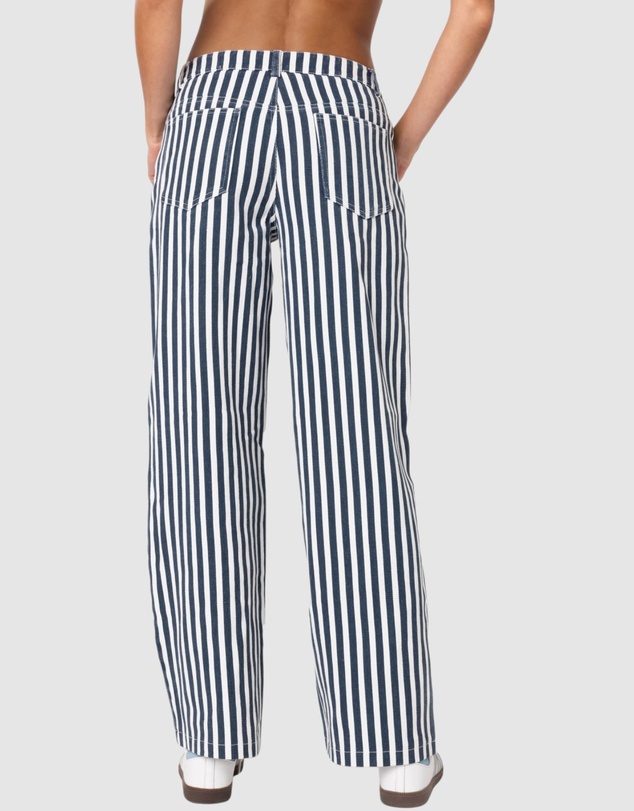 EDIKTED - Striped Low Rise Jeans