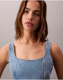 Calvin Klein Jeans - Scoop Neck Denim Mini Dress