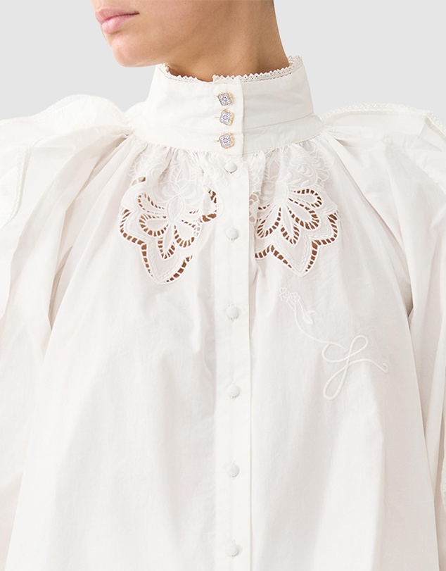 Camilla - Relaxed Blouse With Frill Sleeve Detail