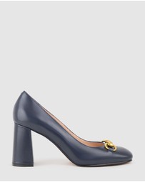 Edward Meller - BAILEY85 Block Heel Pump with Trim
