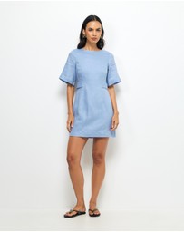 AERE - Clova Linen Mini Dress