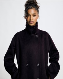 Lover - Gilda Wool Funnel Neck Car Coat