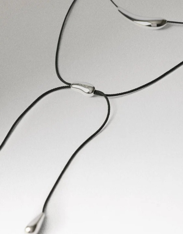 PDPAOLA - Orbit Cord Necklace Silver