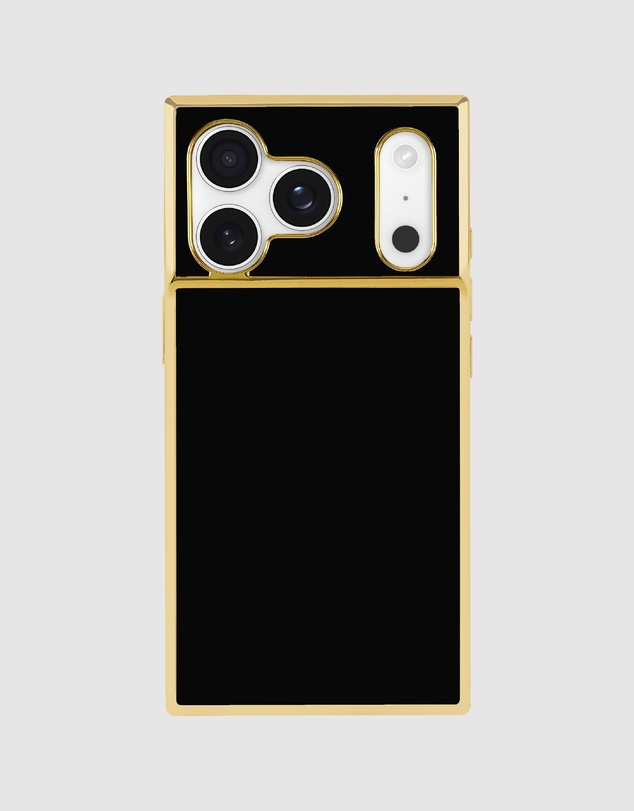 Flaunt - Flaunt Square Gilded Onyx Elegance MagSafe Case for iPhone 18 Pro Max / 17 Pro Max