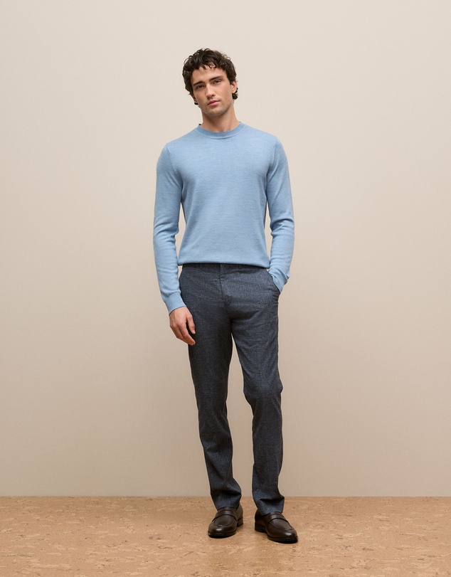 Trenery - Merino Classic Crew in Sky