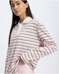 adidas Originals - Striped Oversized LS Polo