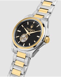 Maserati - Maserati Velocita 41mm Automatic Black Dial Two Tone Stainless Steel Strap Watch