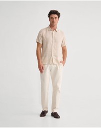 Oxford - Leyton French Linen Short Sleeve Shirt