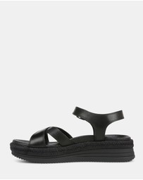 Vionic - Mar Platform Sandal - Black Leather